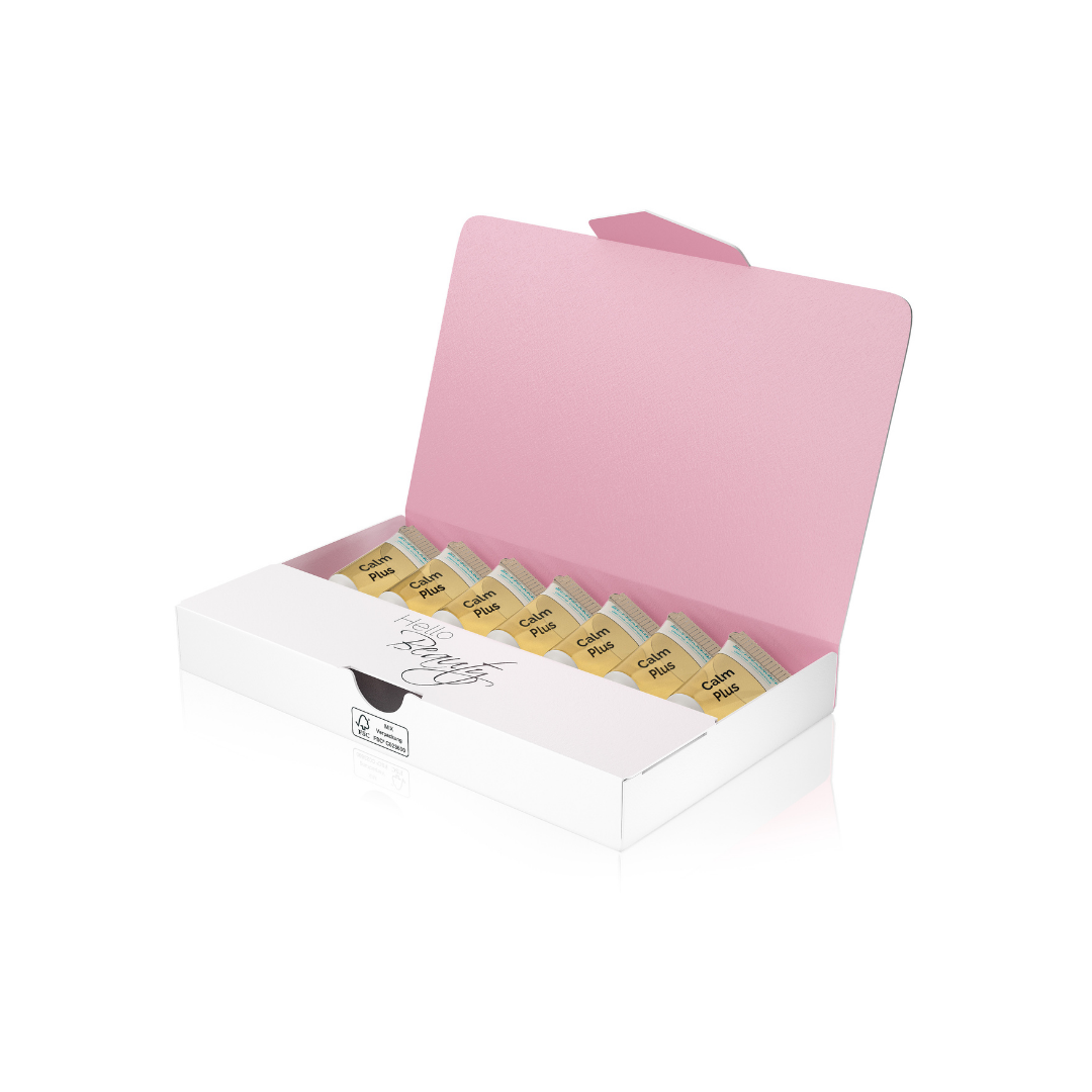 Calm-Plus-box-open-1 SCHRAMMEK SENSITIVE CALM PLUS AMPOULES (7x2ml)