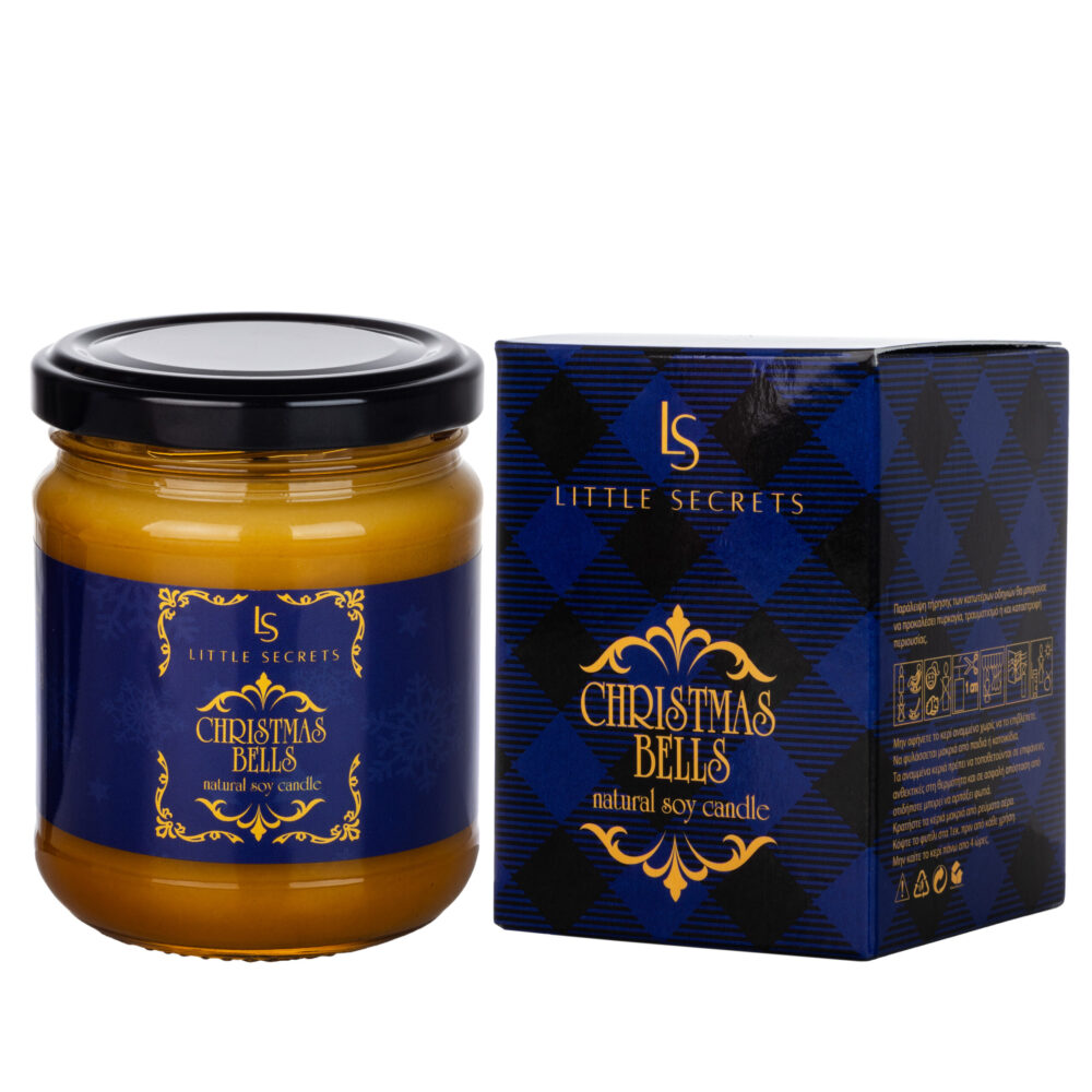 LITTLE SECRETS CHRISTAMS BELLS NATURAL SOY CANDLE  (210ml)